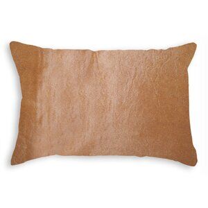Natural Home Decor Torino Cowhide Pillow | 1-Piece | Tan | 12"x20"